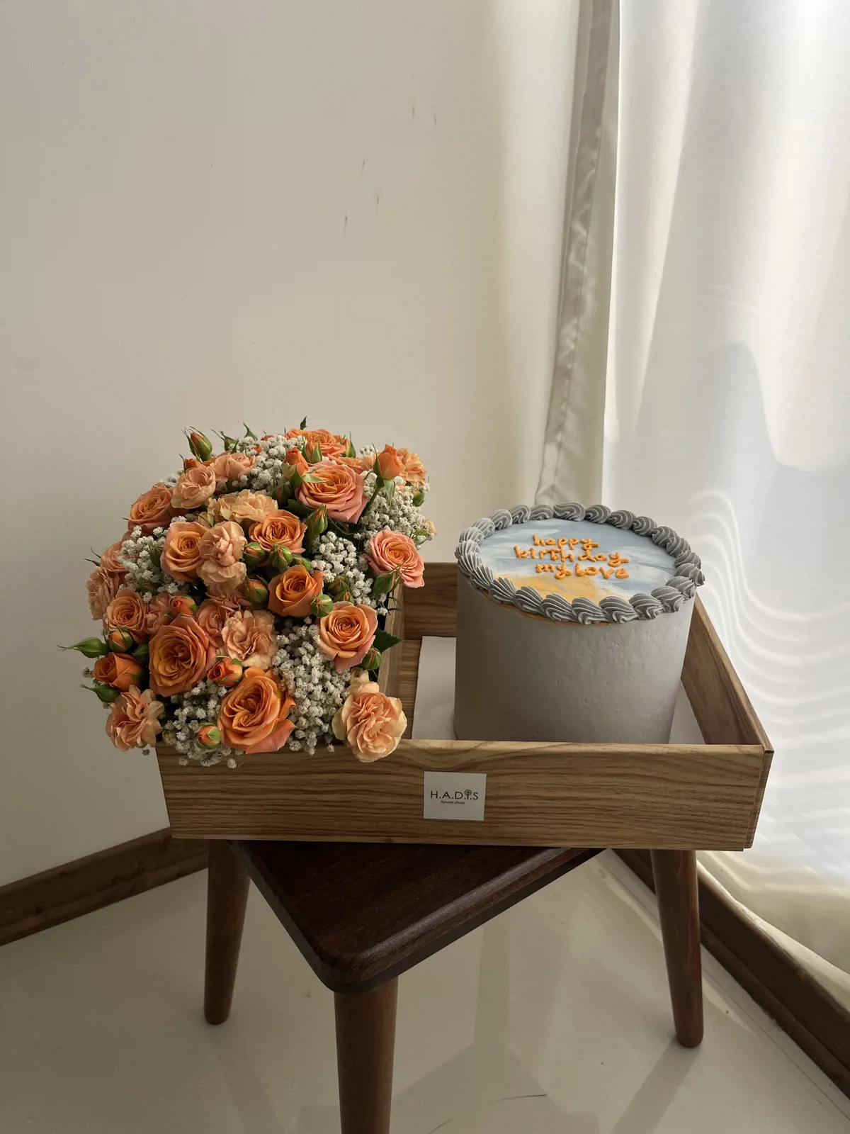 گل و کیک ترکیبی پرتقال