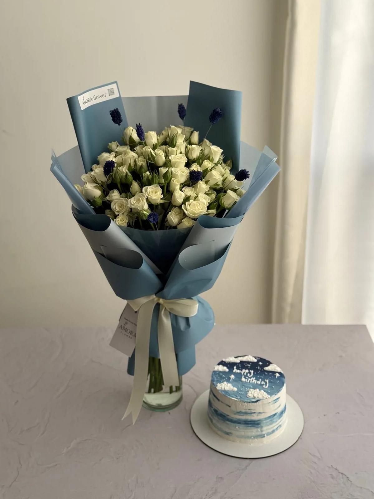 گل و کیک blue sky